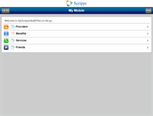 Tablet Screenshot of m.myscrippshealthplan.com